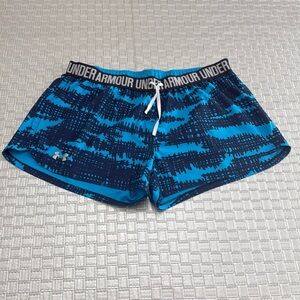 Under ARMOUR athletic blue print shorts size large